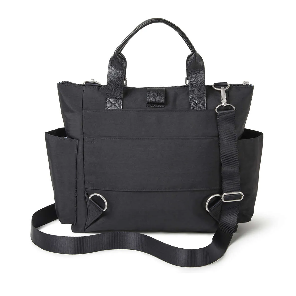 3-in-1 Convertible Backpack with RFID Phone Wristlet - Black