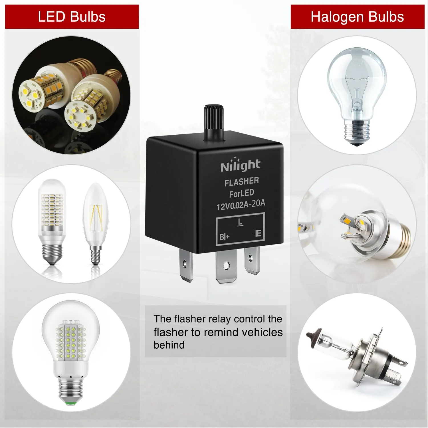 4 Pcs Flasher Relay Adjustable 3 Pin CF13 JL-02 Electronic Blinker Relay 12V 150W Fixes Car Turn Signal and Hazard Warn Hyper Blink Flash or No Flash for LED and Halogen Bulbs