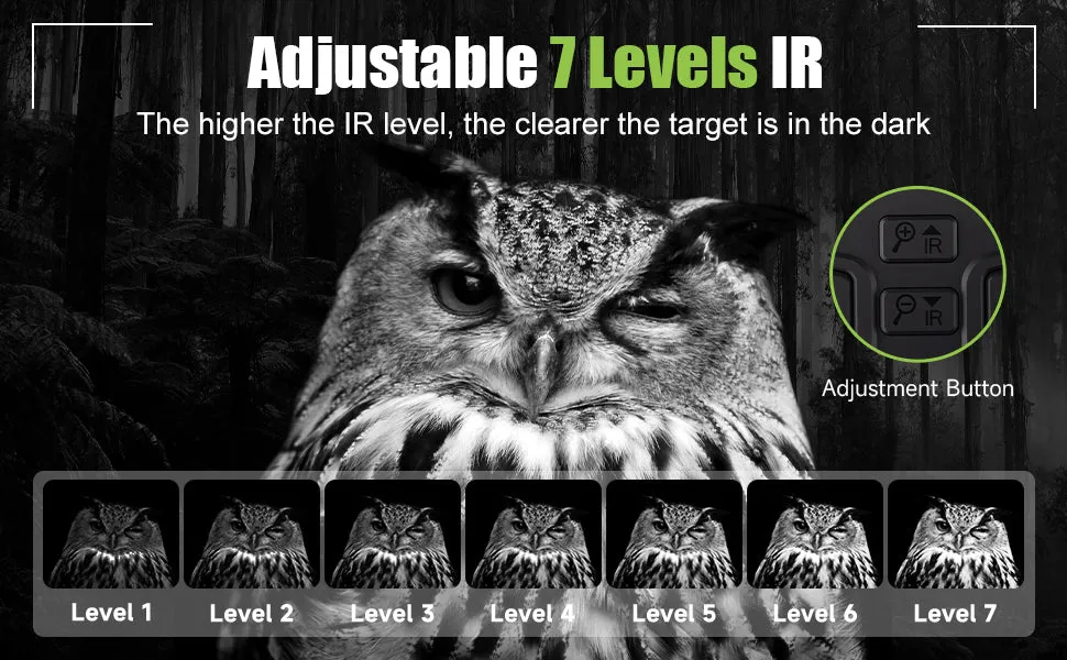 4K Night Vision Binoculars with Large Screen & Rechargeable Lithium Battery (Black & White NV)