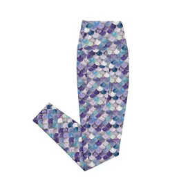 Amethyst Ocean Mermaid Eco Swim Leggings With Pockets