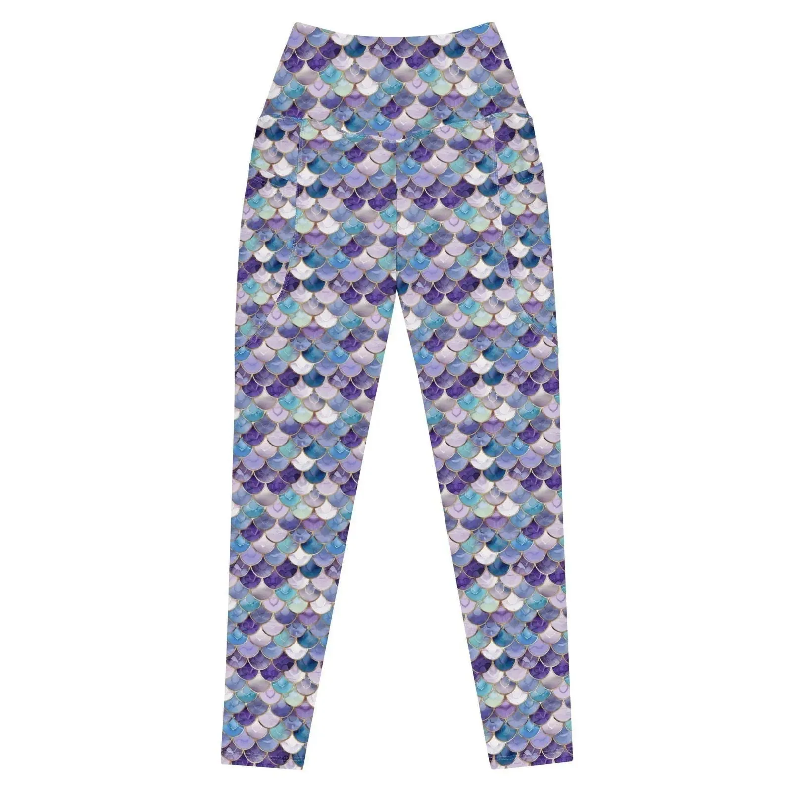 Amethyst Ocean Mermaid Eco Swim Leggings With Pockets