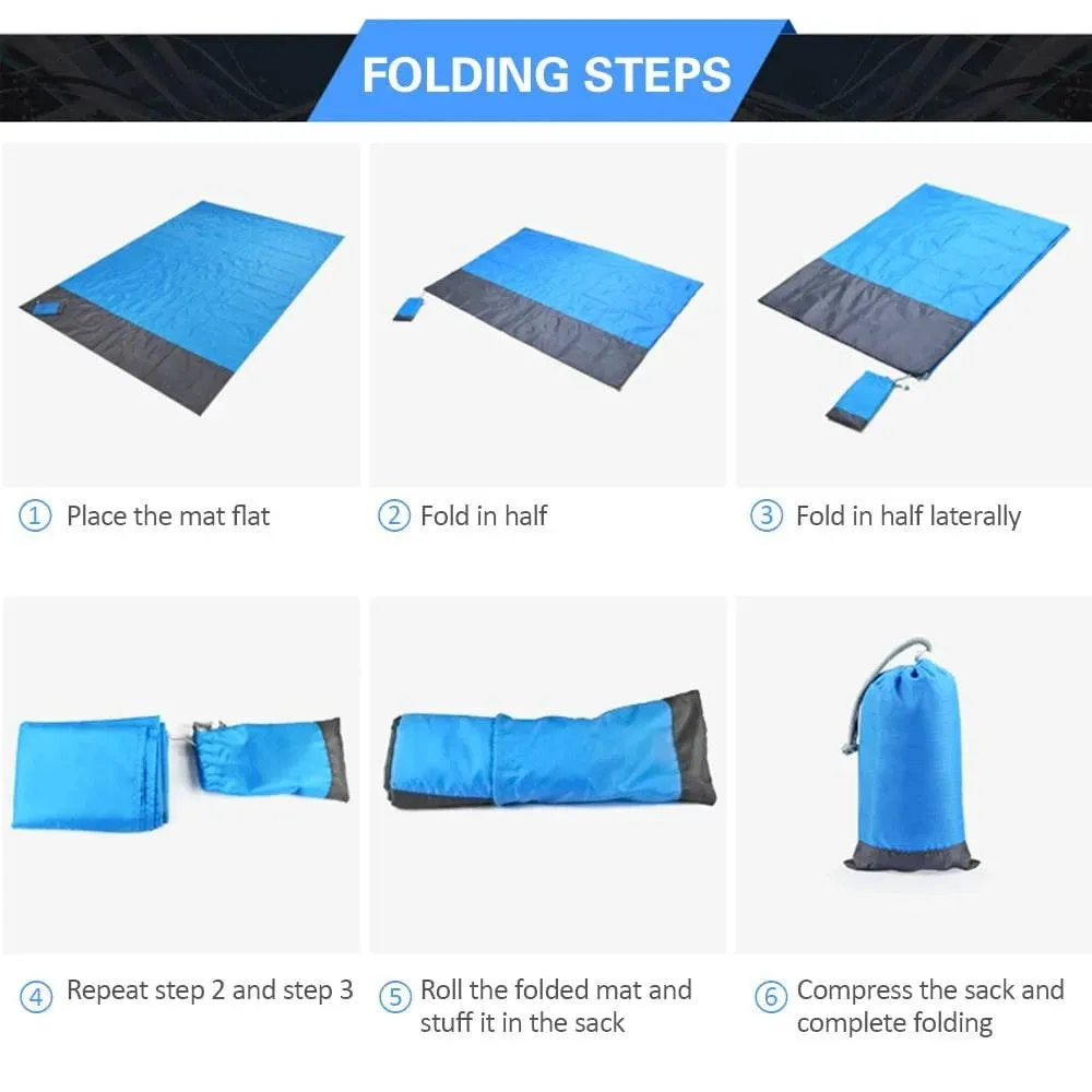 Beach Blanket Blanket 200 X 210cm Waterproof Beach Mat Lightweight Picnic Mat Beach Mattress for Travel Hiking Sports