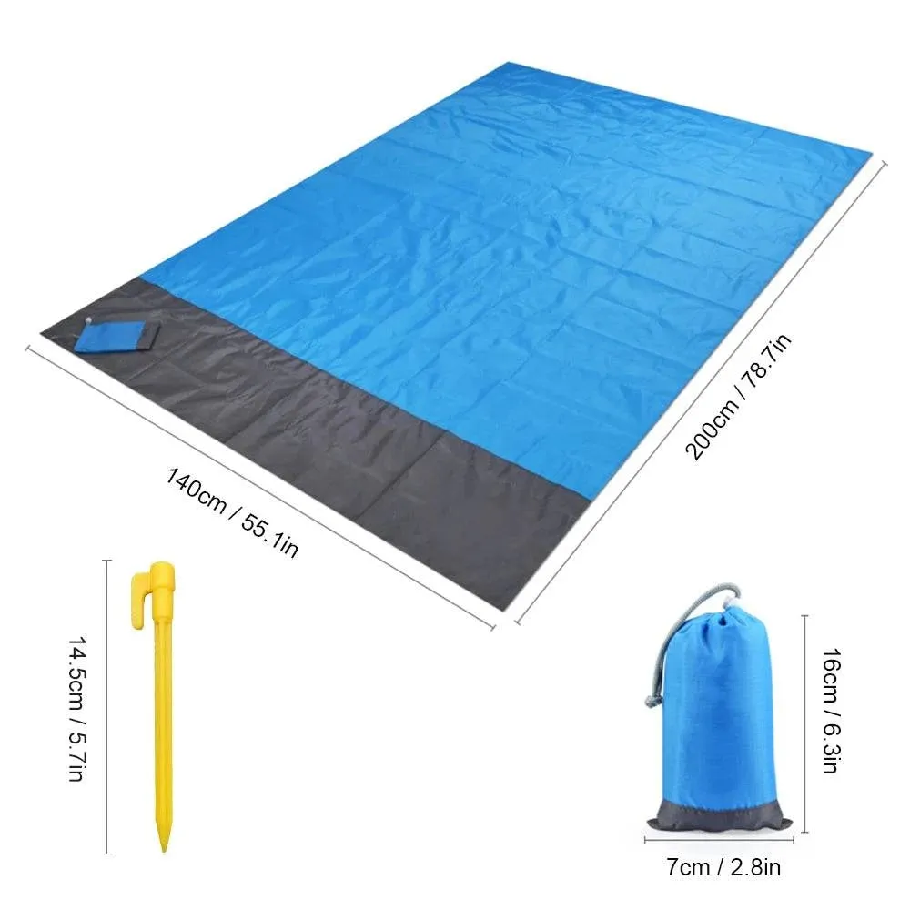 Beach Blanket Blanket 200 X 210cm Waterproof Beach Mat Lightweight Picnic Mat Beach Mattress for Travel Hiking Sports
