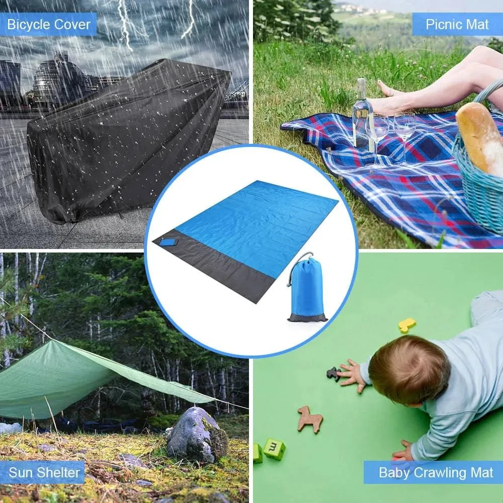 Beach Blanket Blanket 200 X 210cm Waterproof Beach Mat Lightweight Picnic Mat Beach Mattress for Travel Hiking Sports