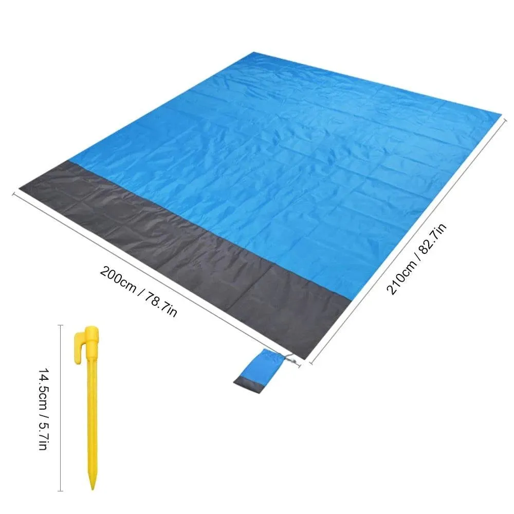 Beach Blanket Blanket 200 X 210cm Waterproof Beach Mat Lightweight Picnic Mat Beach Mattress for Travel Hiking Sports