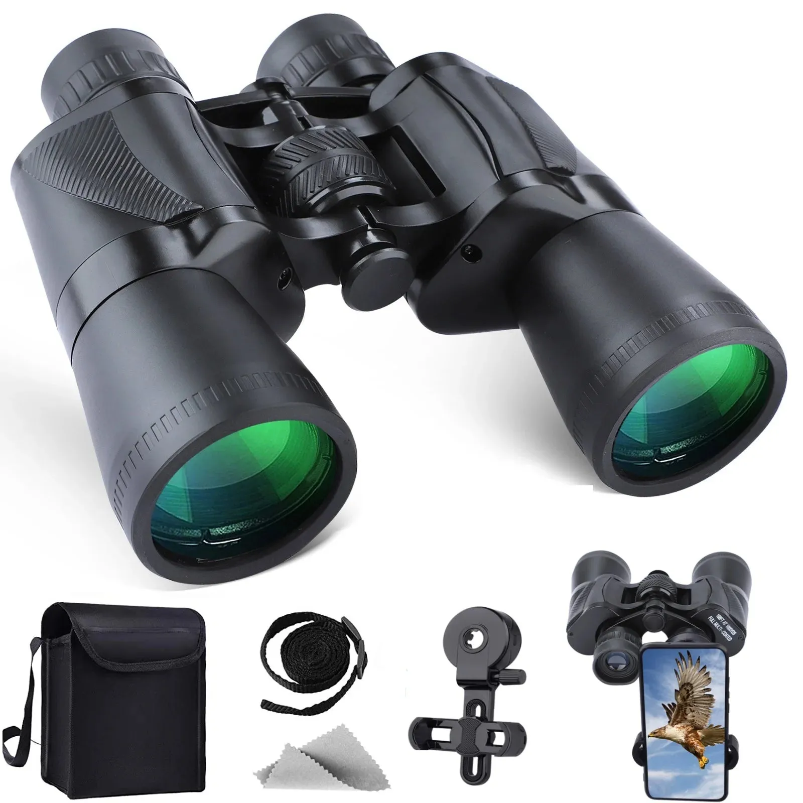 BEBANG 20X50 Binoculars for Adults,  HD Powerful Binoculars with Low Light Vision, Waterproof Binoculars for Bird Watching