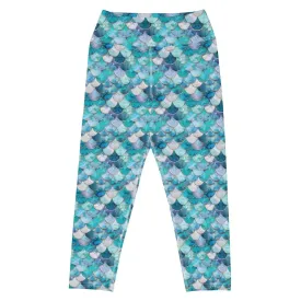 Blue Lagoon Mermaid Capri Swim Leggings