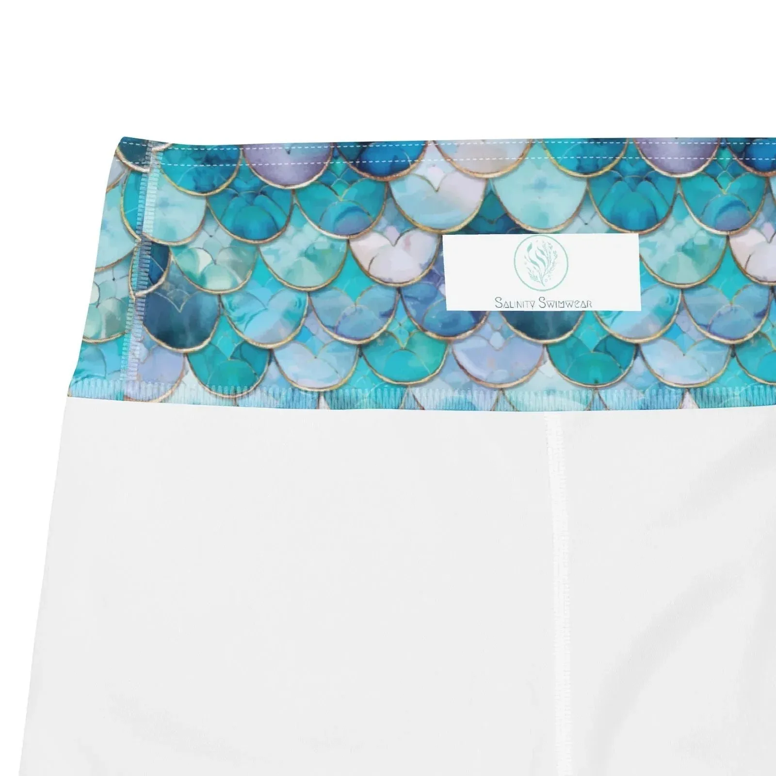 Blue Lagoon Mermaid Capri Swim Leggings