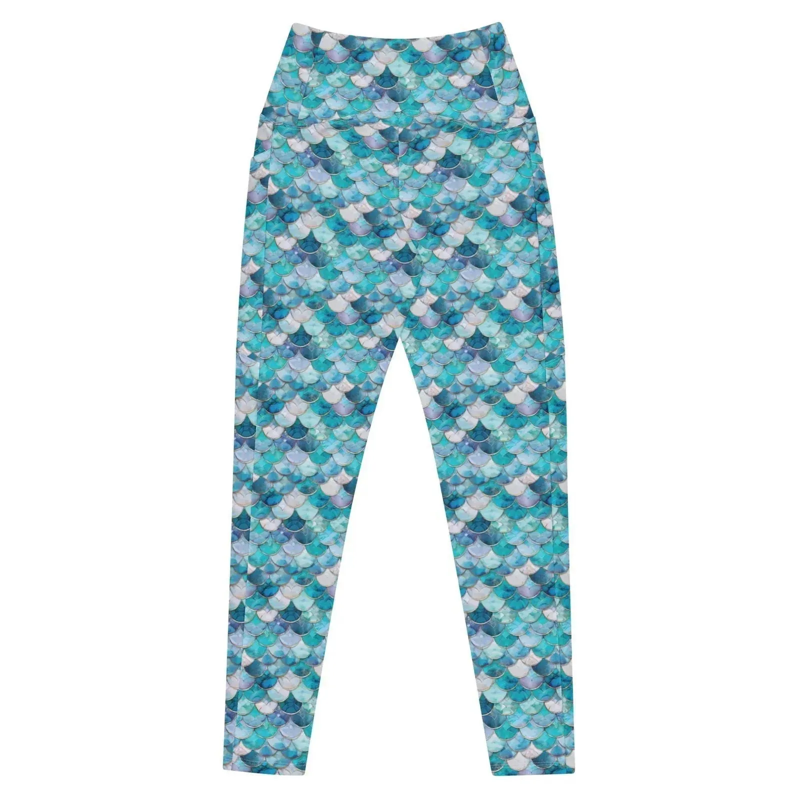 Blue Lagoon Mermaid Eco Swim Leggings With Pockets
