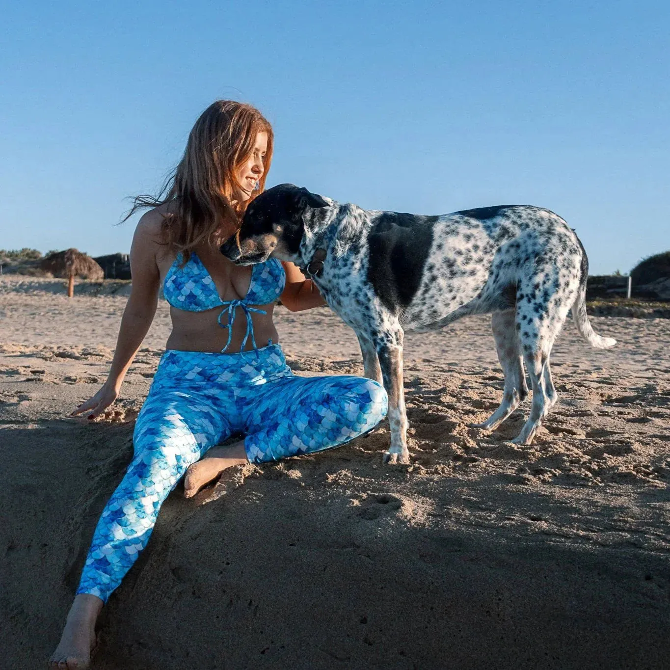 Blue Lagoon Mermaid Eco Swim Leggings With Pockets