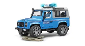 Bruder Land Rover Def St. Wagon Police Vechicle & Figure