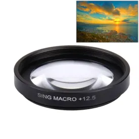 JUNESTAR Proffesional 37mm 12.5X Macro Lens Filter   Lens Protective Cap for GoPro & Xiaomi Xiaoyi Yi Sport Action Camera