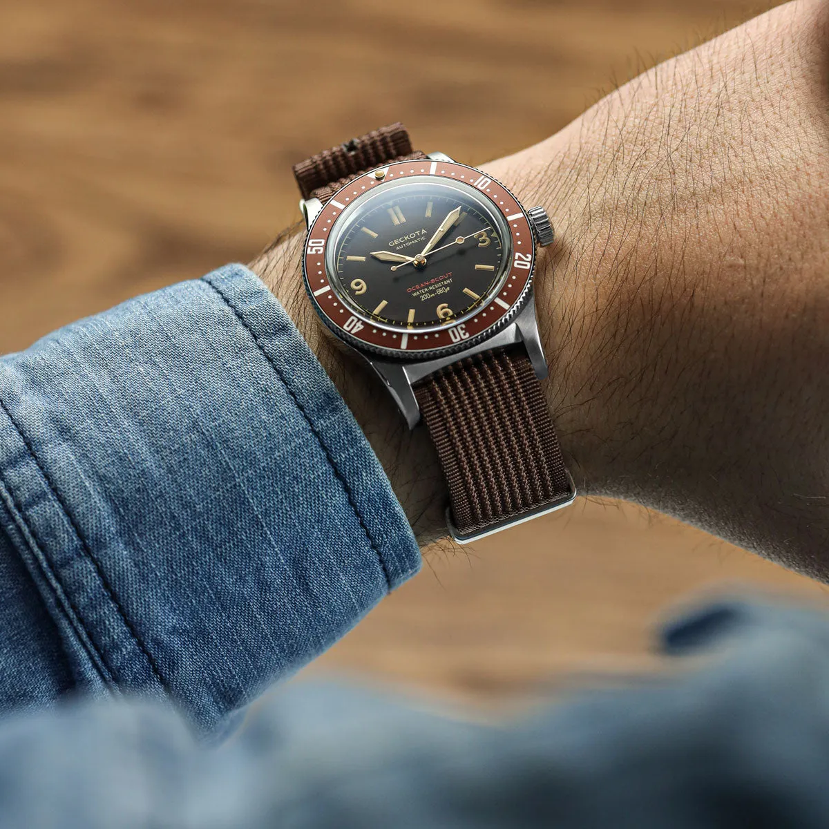 Ocean-Scout Dive Watch - Sienna Brown