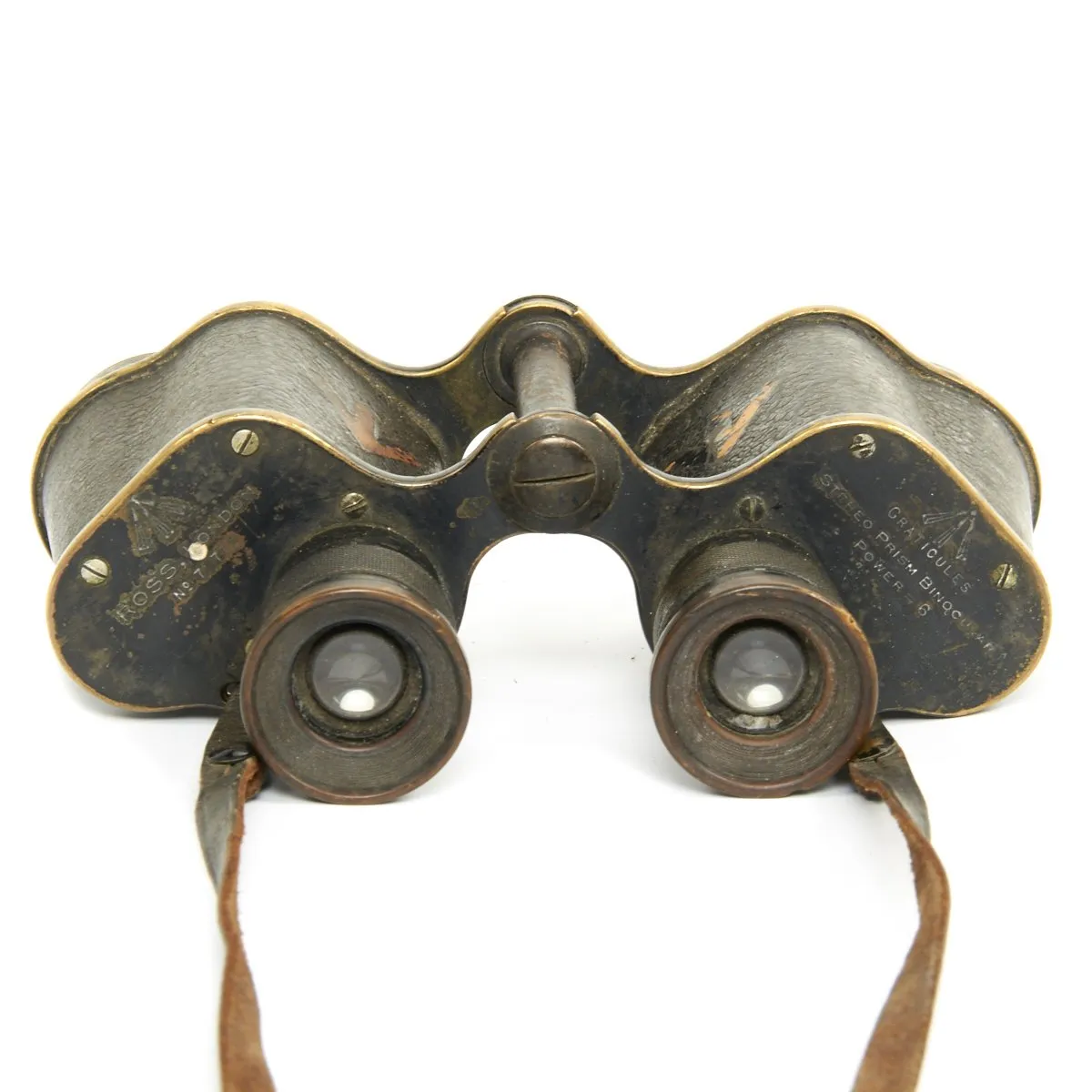 Original British WWI Royal Flying Corps Officers 6X Binoculars by Ross of London - Dated 1916