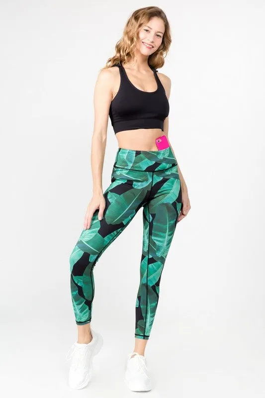 Palm Leaf Active Leggings