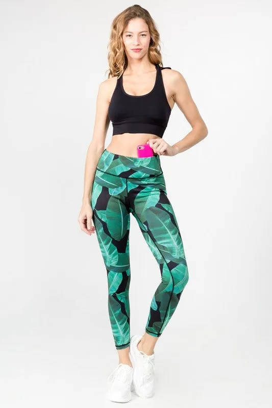 Palm Leaf Active Leggings