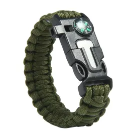 Paracord Multi-functional 5 in 1 Survival Bracelet - Army Green