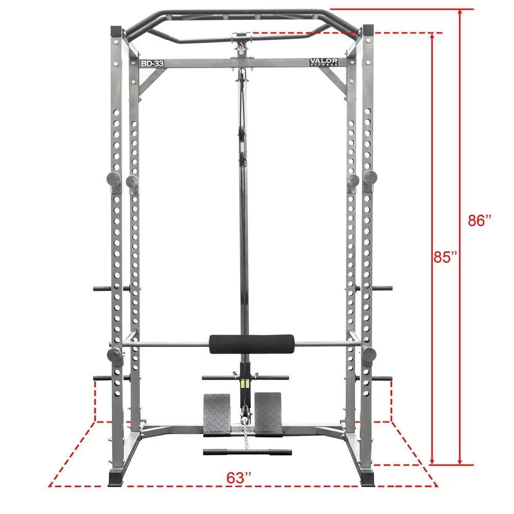 Pro 2x2 Power Rack w/ Multi Grip Pullup Bar