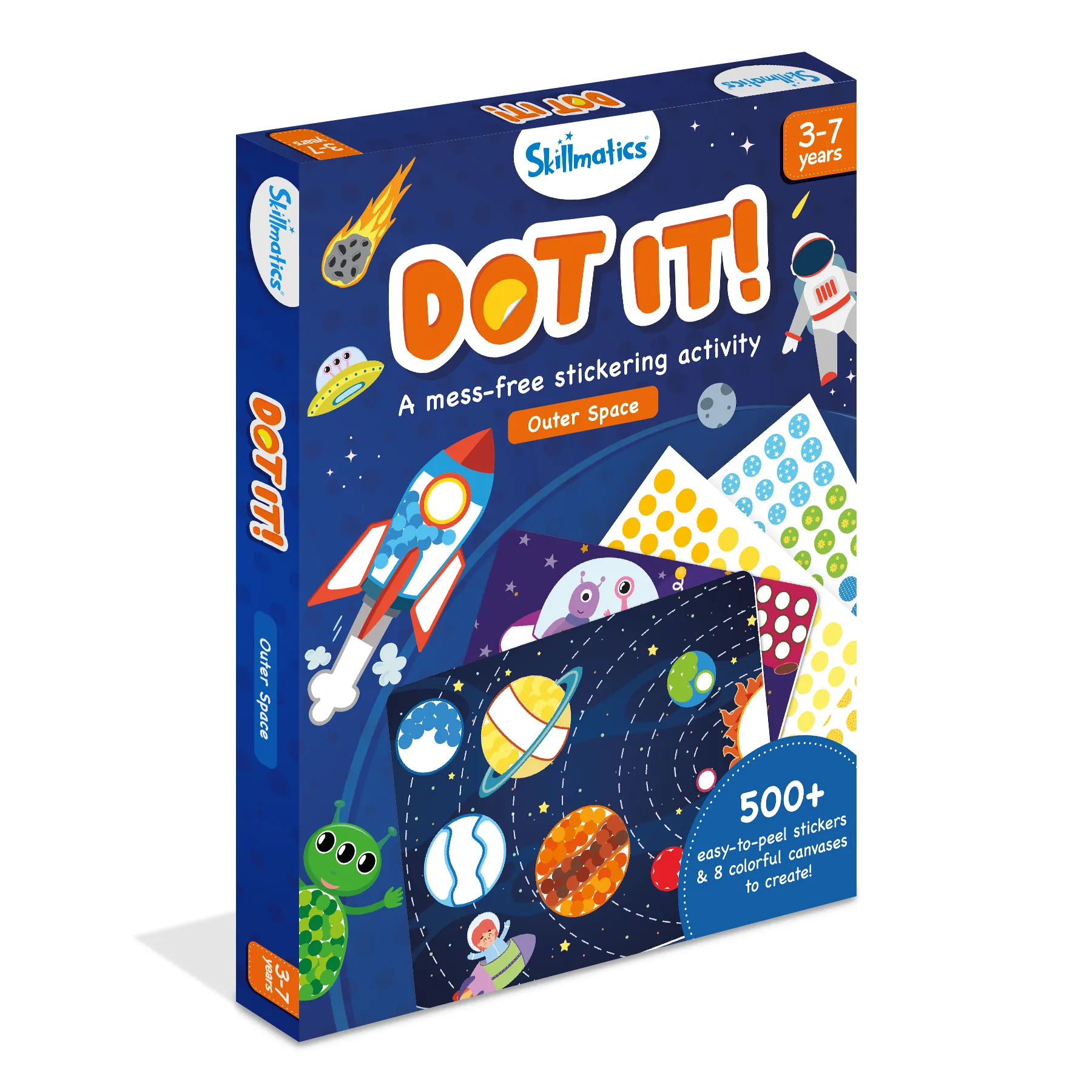 Skillmatics Art Activity Dot It - No Mess Sticker Art, 8 Space Themed Pictures, Gifts for Ages 3 to 7