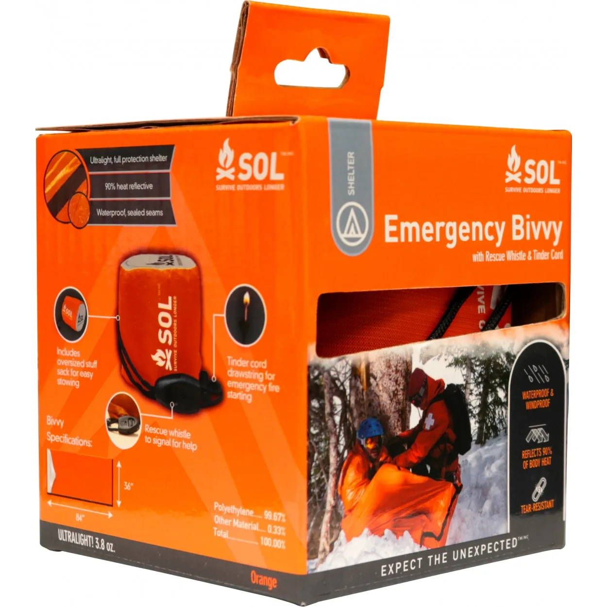 SOL Emergency Bivvy with Whistle