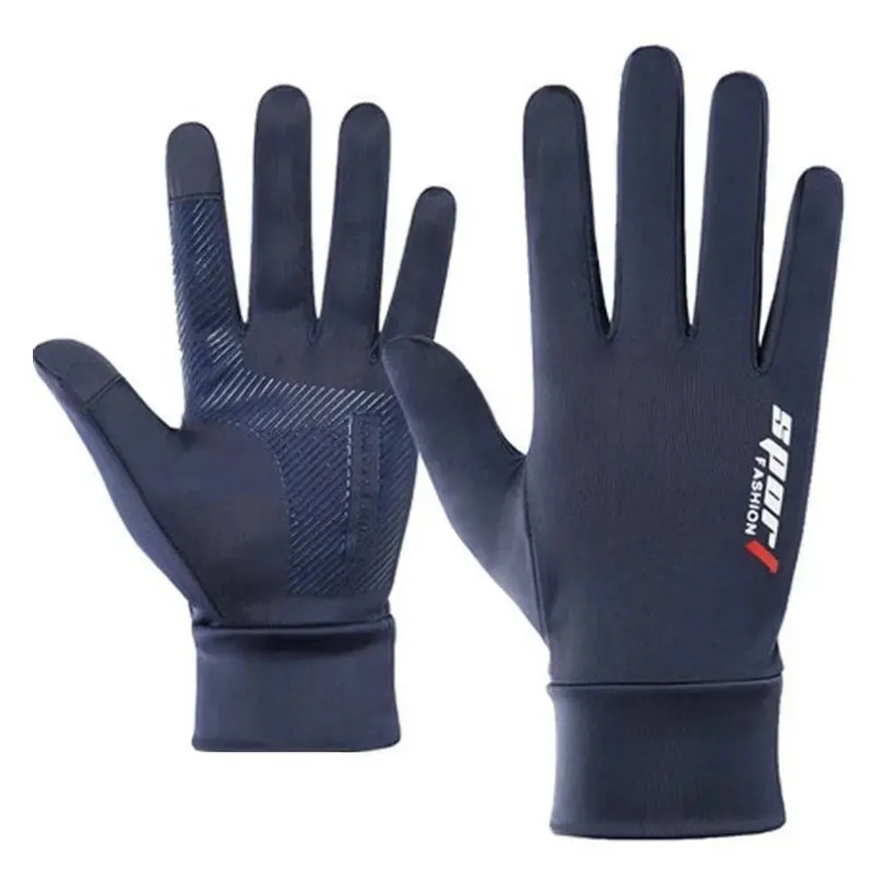 Summer Sun Protection Gloves Touch Screen Thin Gloves Anti-UV Breathable Non Slip Ice Silk Gloves Riding Driving Gloves