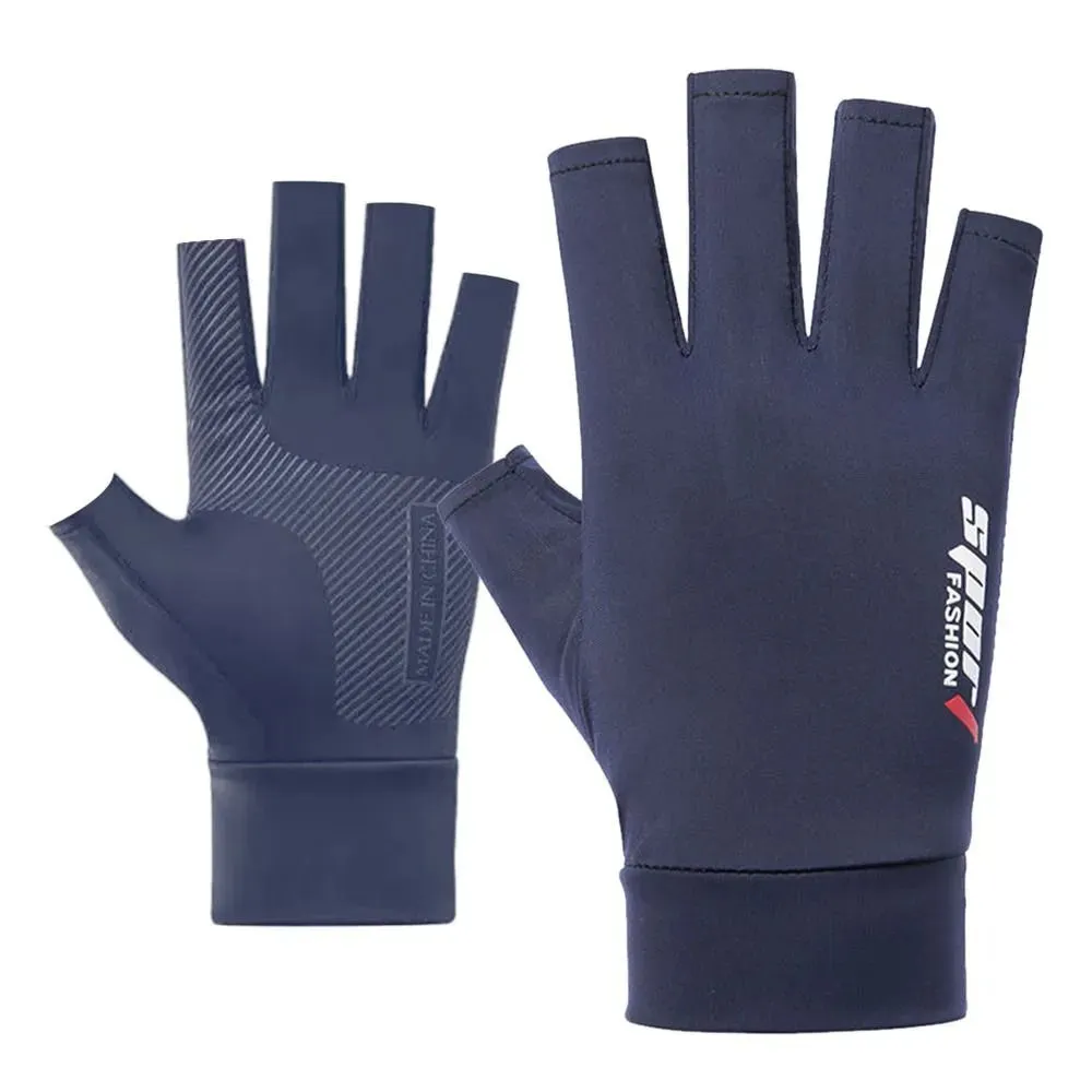 Summer Sun Protection Gloves Touch Screen Thin Gloves Anti-UV Breathable Non Slip Ice Silk Gloves Riding Driving Gloves