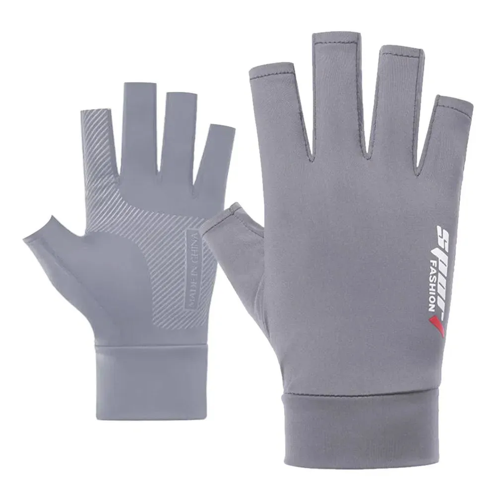 Summer Sun Protection Gloves Touch Screen Thin Gloves Anti-UV Breathable Non Slip Ice Silk Gloves Riding Driving Gloves