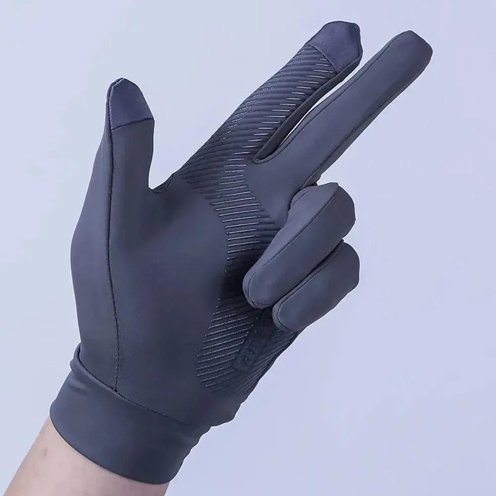 Summer Sun Protection Gloves Touch Screen Thin Gloves Anti-UV Breathable Non Slip Ice Silk Gloves Riding Driving Gloves