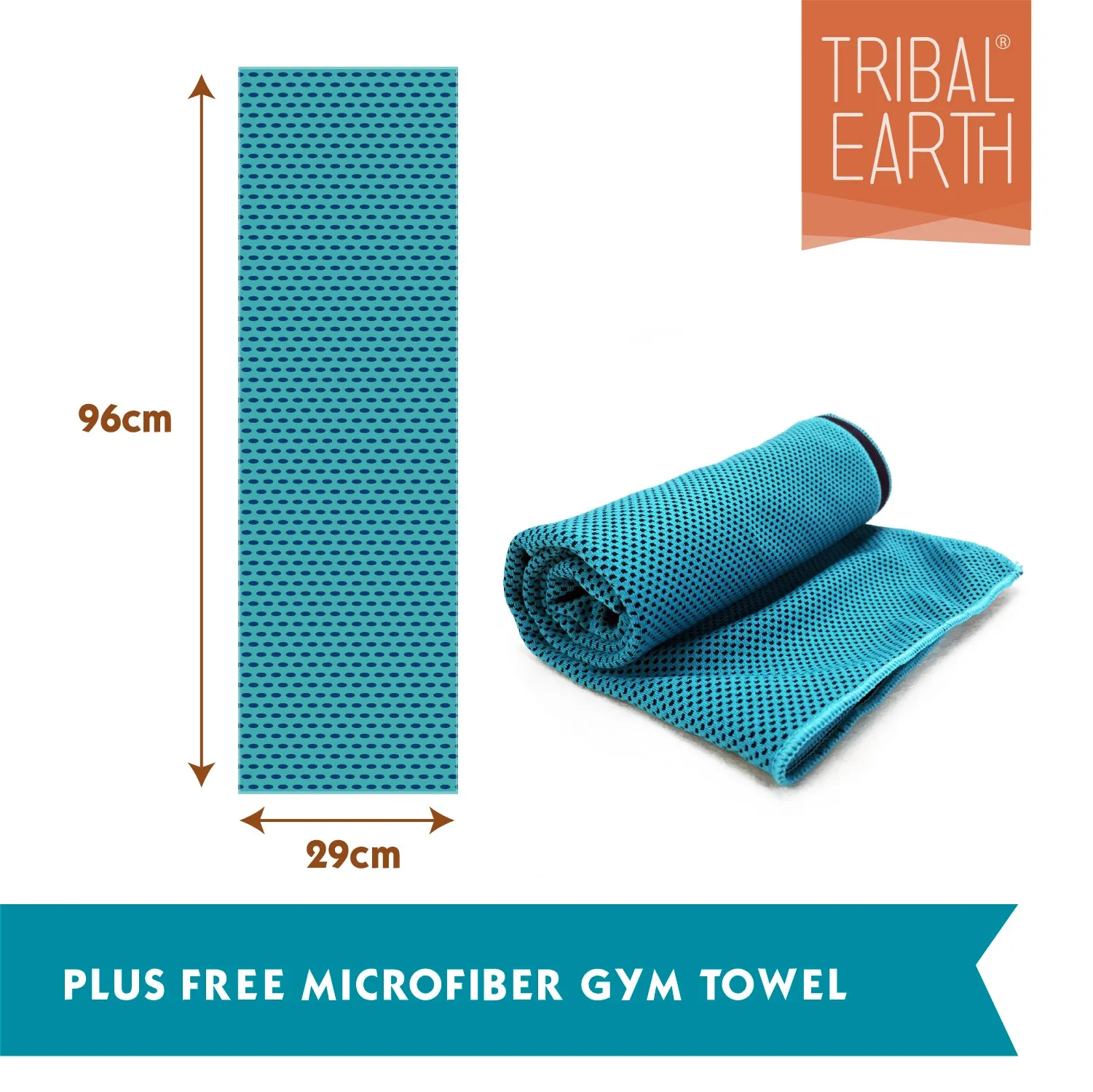 TRIBAL EARTH Yoga Towel Non Slip | Beach Towel - Coral
