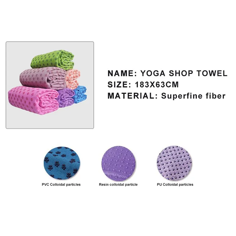 Yoganix 183 * 63cm Non Slip Yoga Mat  Microfiber  Pilates Fitness Indoor fitness